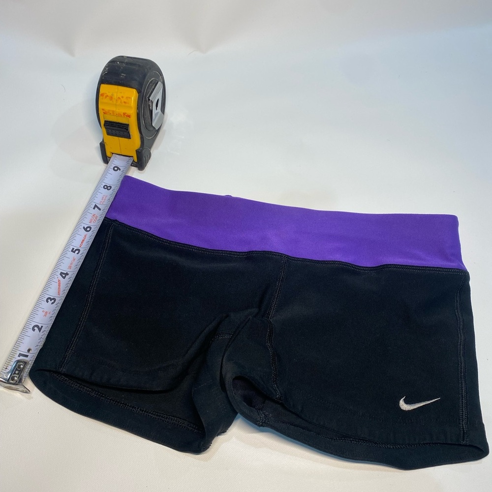 Nike Women's Black and Purple Shorts- size Small - Picture 2 of 4